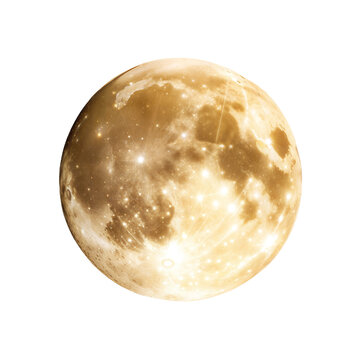 Mystical full moon shining bright night sky magical lunar glow