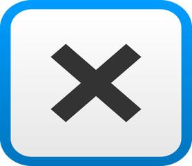 Obraz premium Close button vector icon X mark delete symbol for user interface design and web navigation