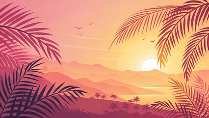 Abstract Summer Ocean Waves Gradient with Seashell Patterns —AI GENERATED  