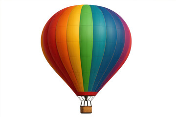 Naklejka premium Colorful rainbow hot air balloon floating up