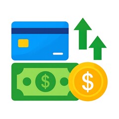 Financial growth with credit card and cash
