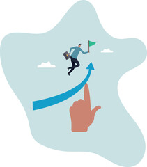 Career growth or increase productivity, motivation for success career development, increase revenue, income or profit.about a man and his life.