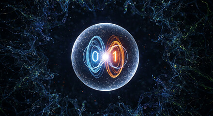 Exploring quantum computing concepts digital realm abstract visualization futuristic environment high-tech perspective