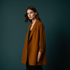 sustainable fashion concept, eco-friendly clothing, professional fashion photography