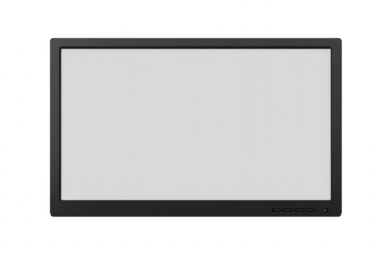 Black frame TV or monitor blank screen with transparent background