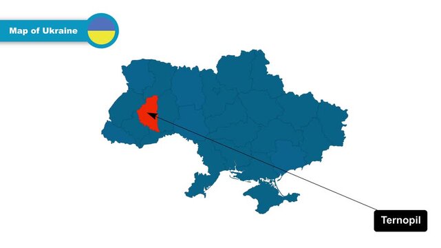 Ternopil Map Video, Ukraine map, Political Map of Ukraine, with all states, national flag and borders, travel, education, geography, and global studies.
