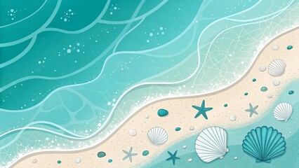 Abstract Summer Tropical Gradient Seasonal Background —AI GENERATED  