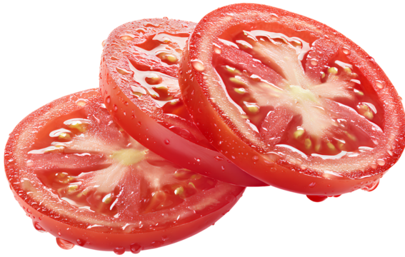  service adding sliced tomatoes isolated on a transparent background, cutout png file, white background, png style