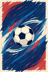 Naklejka premium Dynamic Soccer Ball Swirl