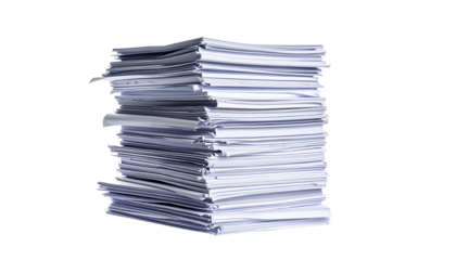 Stock photo featuring a large pile of old business documents, papers, and magazines for information and media publication