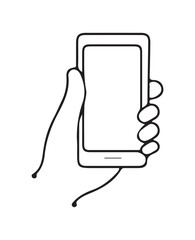 Finger Tapping Smartphone Vector Illustration