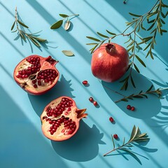 pomegranate on the table