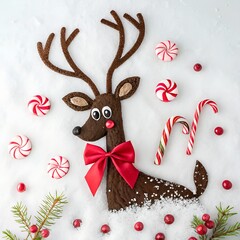 christmas decoration with reindeer