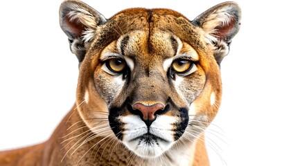 Close-up of a cougar's face