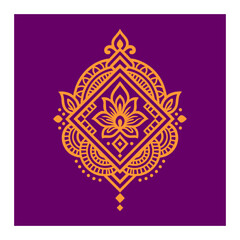 Henna art vector classic hand drawn illustration