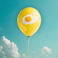 egg on a blue background