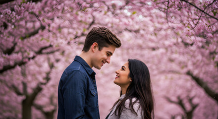 Spring Love Under Cherry Blossoms