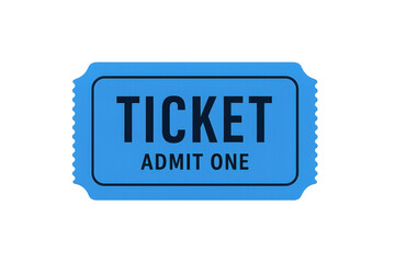 Blue ticket admit one pass for event entry