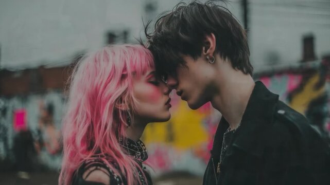 Fashion video set punk grunge urban style 