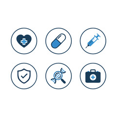 medical icons set