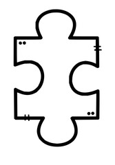 Unlock your next big idea with this essential puzzle piece graphic, perfect for problem solving, strategy, and connection themes