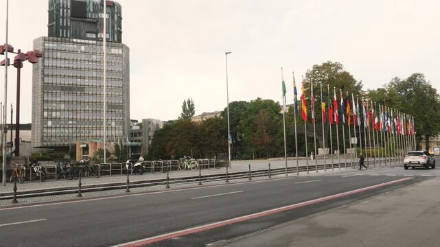 Ljubljana,Slovenia,2025,july,10th, view of Trg republike republic square
