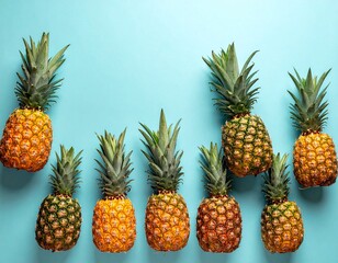ripe pineapple on the beach