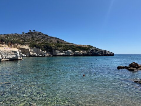 Fokia Bay on a sunny day - Greek Island Of Rhodos, Rhodes, Greece