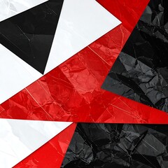 Abstract geometric design with crumpled shapes