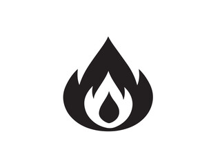 Natural Gas silhouette icon vector illustration solid black flammable gas energy source
