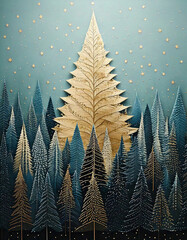 Abstract Christmas Tree Art Design - 추상적인 크리스마스트리 아트 디자인