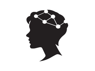 Networking silhouette icon vector illustration solid black communication network and contact