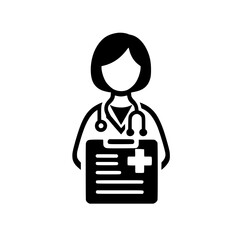 Icono de Consulta M&eacute;dica, Doctor y Paciente