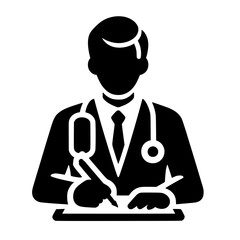 Icono de Consulta M&eacute;dica, Doctor y Paciente