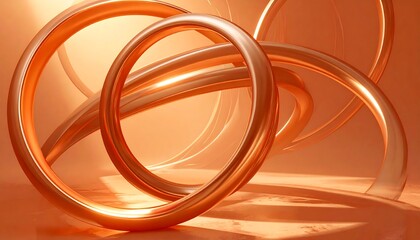 Abstract rings in warm tones