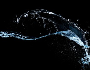 横の流れている水しぶきの素材