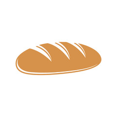 Simple stylized loaf bread icon food bakery staple essential fresh baked goods vector