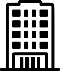 Commercial Building Icon — Architecture and Business