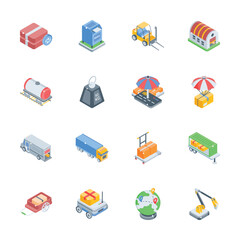 Creatively designed icon of oil barrel in trendy design style