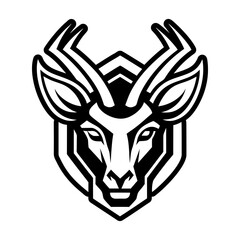 A filled style icon of an oryx head logo