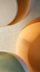 Abstract Geometric Shapes in Pastel Colors