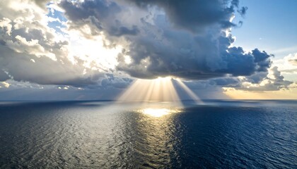 Dramatic sunset over the ocean
