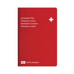 Switzerland passport cover with Swiss cross emblem official identification travel document