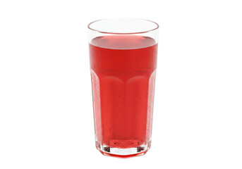 Refreshing red juice in a glass isolated on transparent background PNG image Healthy drink for summer time
