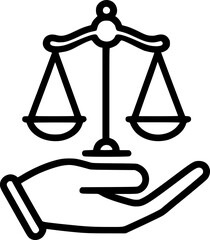Justice and Legal System Icon — Court Symbol
