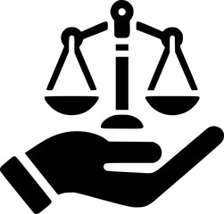 Justice and Legal System Icon — Court Symbol