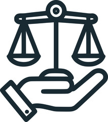 Justice and Legal System Icon — Court Symbol