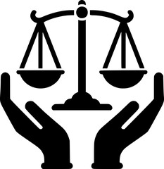 Justice and Legal System Icon — Court Symbol