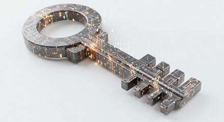 Unlock digital security with this futuristic circuit key, offering innovative solutions and cutting-edge technology for secure access in the modern world