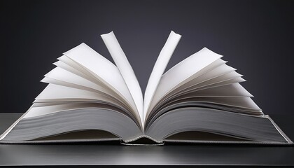 open book showcasing blank pages ready for a project to be written or designed